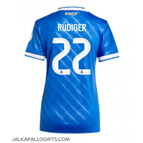 Real Madrid Antonio Rudiger #22 Kolmaspaita Naiset 2025-26 Lyhythihainen